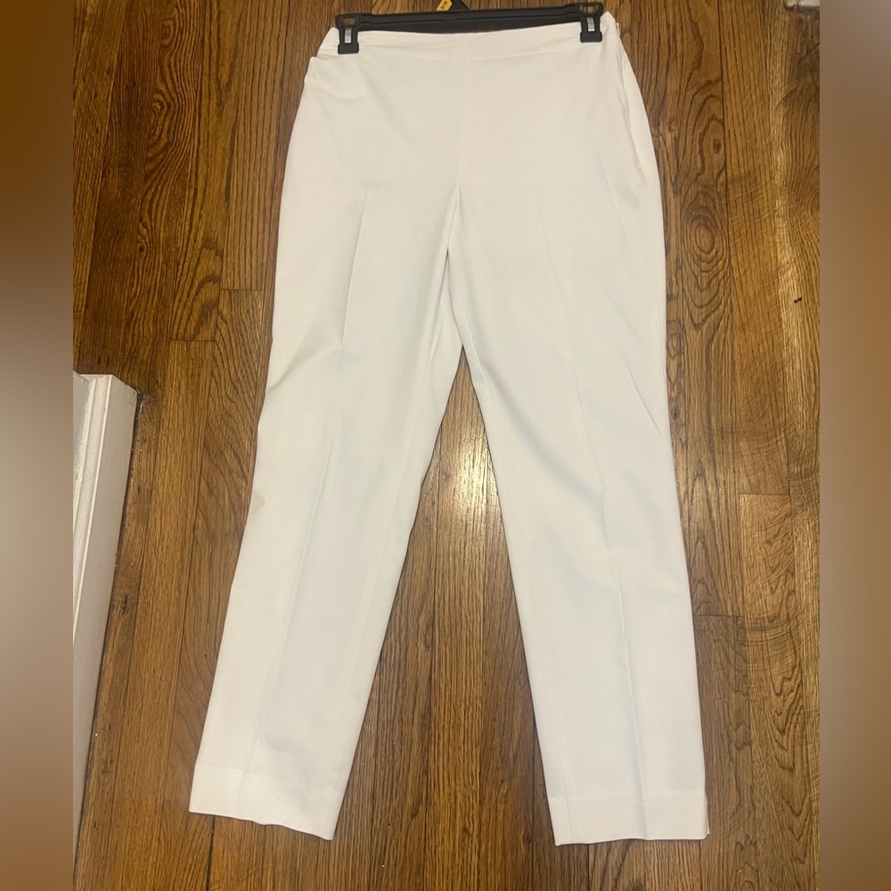 Talbots White Dress Pants Ankle-Length Classic